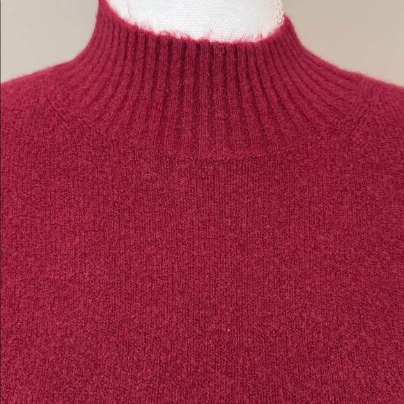 J. Crew Factory Rich Burgundy Long Sleeve Sweater Dress - Picture 3 of 7